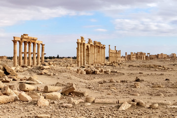 Palmyra historic site, Syria / Palmyra is an ancient Semitic city, Syria.
It is the temple of Bel...
