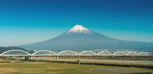 Acrylic prints Fuji mountain fuji and fuji river from shizuoka prefecture