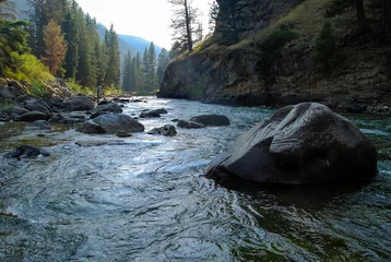 Deurstickers Rivier Gallatin River, Montana