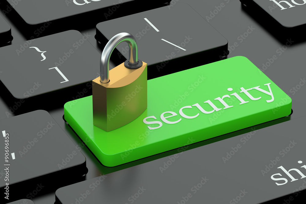 Poster security keyboard button