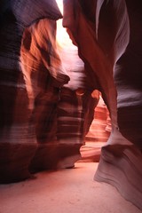 アンテロープキャニオン内部のグラデーション