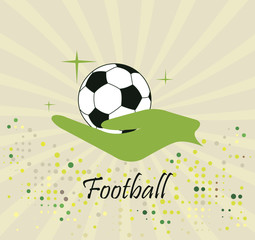 Abstract football logo