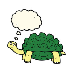 cartoon tortoise with thought bubble