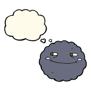 recommend clip art: cartoon happy rain cloud with thought bubble