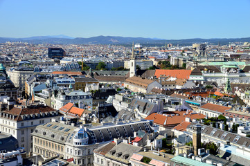 Fototapeta na wymiar Blick vom Stephansdom über Wien