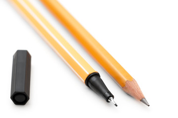 black and white pencils