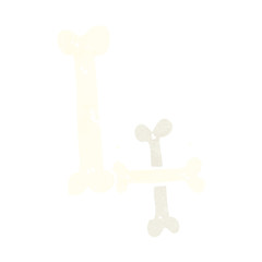 cartoon halloween bone number