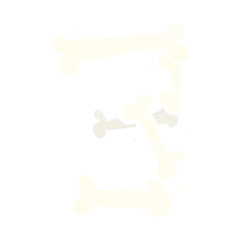 cartoon halloween bone number