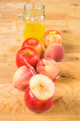 Peachs and apples