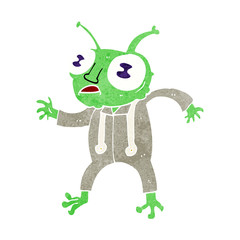cartoon alien spaceman