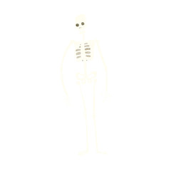 cartoon spooky skeleton