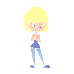 cartoon angry woman