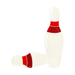 cartoon ten pin bowling skittles