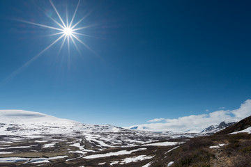 Blue sky in Dovrefjell–Sunndalsfjella National Park