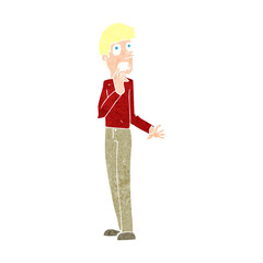 cartoon worried man