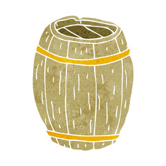 cartoon wooden barrel