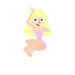 cartoon woman in lingerie