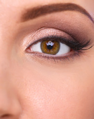 Obraz premium Close up portrait of beautiful young woman face