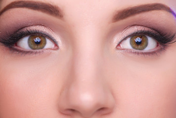 Fototapeta premium Close up portrait of beautiful young woman face