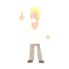 cartoon angry man making point