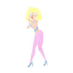 cartoon surprised woman