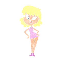 cartoon woman with hands on hips