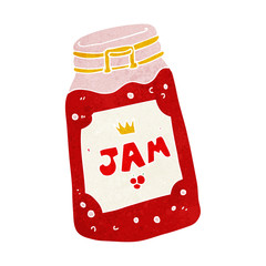 cartoon jar of jam