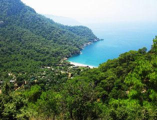 Obraz premium coastline landscape of mediterranean sea turkey