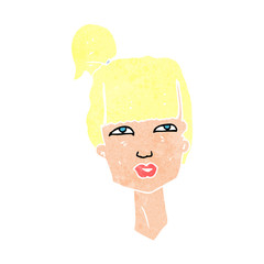 cartoon female head