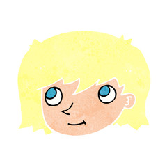 cartoon female face