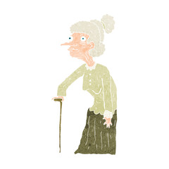 cartoon old woman