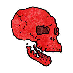 cartoon spooky skull