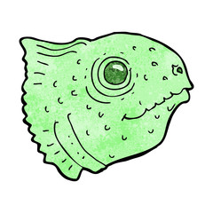 cartoon fish head