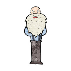 cartoon bearded old man