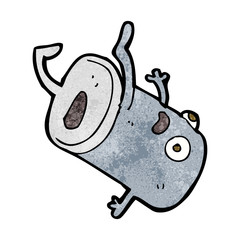 cartoon old drinks can