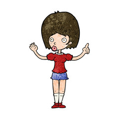 cartoon woman explaining her point