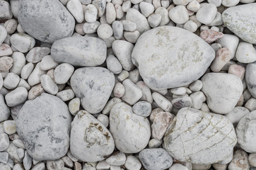 White and grey pebbles background