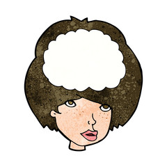 cartoon empty headed woman