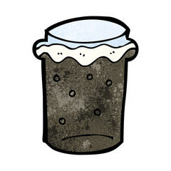 cartoon glass of stout beer