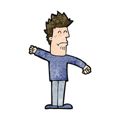 cartoon stressed man