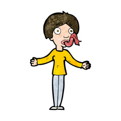 cartoon woman telling lies