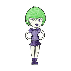 cartoon pretty vampire girl