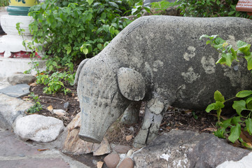 stone Statue in Wat Pho, Bangkok, Thailand