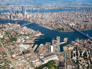 Aerial view of downtown New York