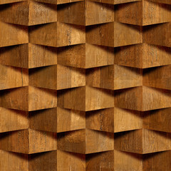 Naklejka premium abstract decorative bricks - seamless background - wood texture