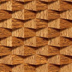 abstract decorative bricks - seamless background - wooden texture