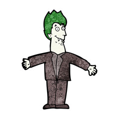 cartoon vampire man