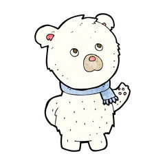 cartoon cute polar bear