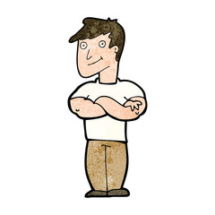 cartoon muscular man