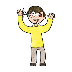 cartoon man with eyes popping out of head